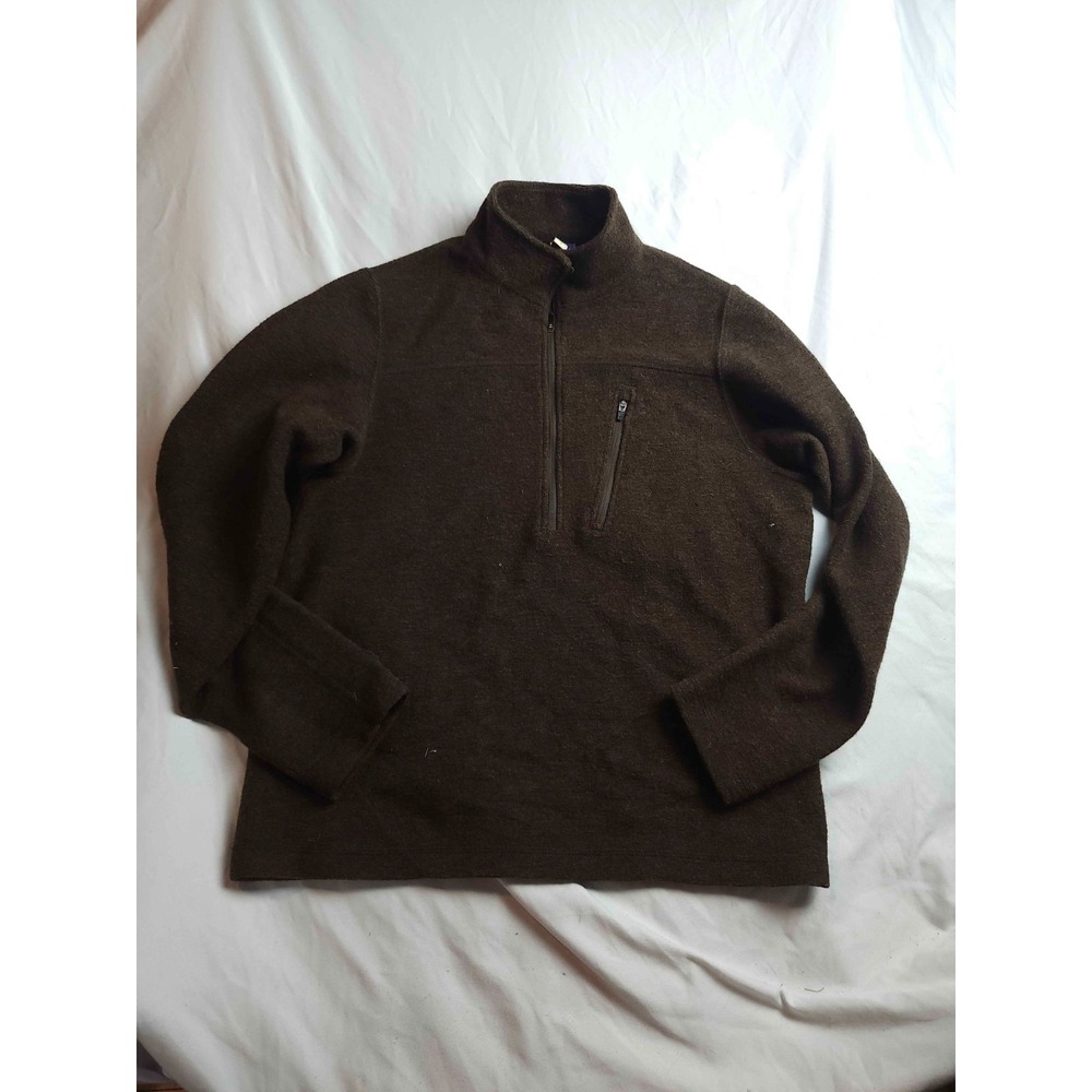 Ibex Sweater Womens S Brown Wool Blend Performance Knit Gorpcore Layering USA